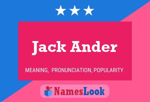 Jack Ander Namensposter