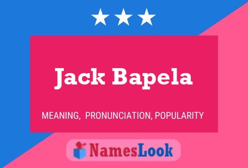 Jack Bapela Namensposter