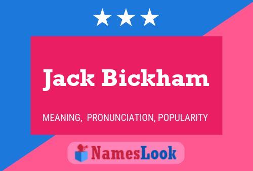 Jack Bickham Namensposter