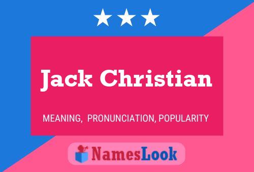 Jack Christian Namensposter