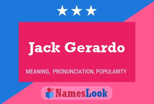 Jack Gerardo Namensposter