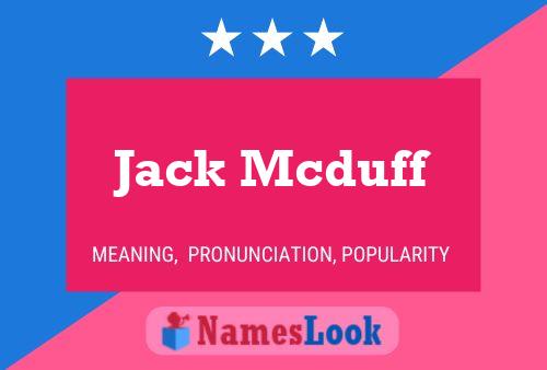 Jack Mcduff Namensposter