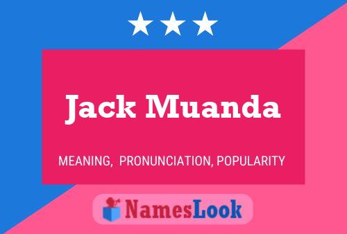 Jack Muanda Namensposter