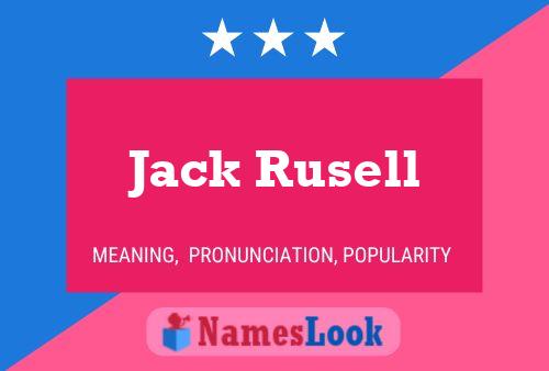 Jack Rusell Namensposter