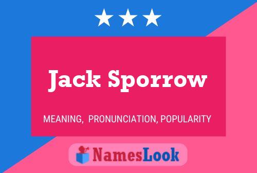 Jack Sporrow Namensposter