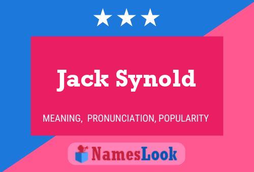 Jack Synold Namensposter