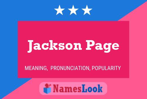 Jackson Page Namensposter