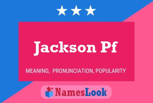 Jackson Pf Namensposter