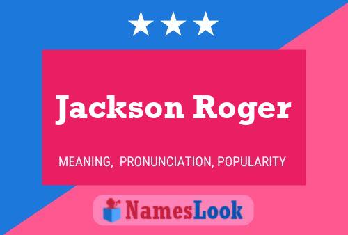 Jackson Roger Namensposter