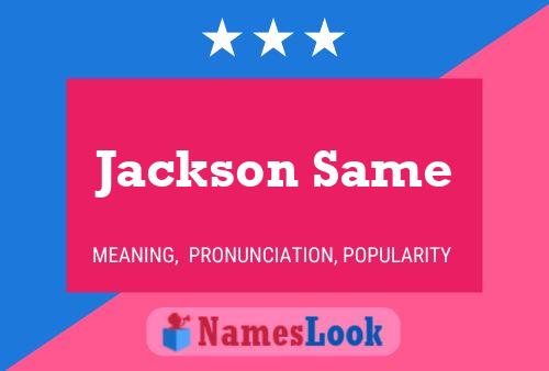 Jackson Same Namensposter