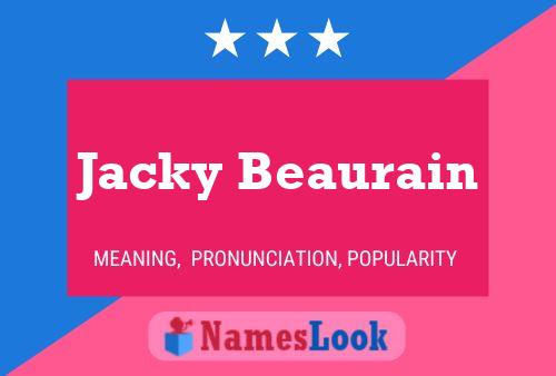 Jacky Beaurain Namensposter