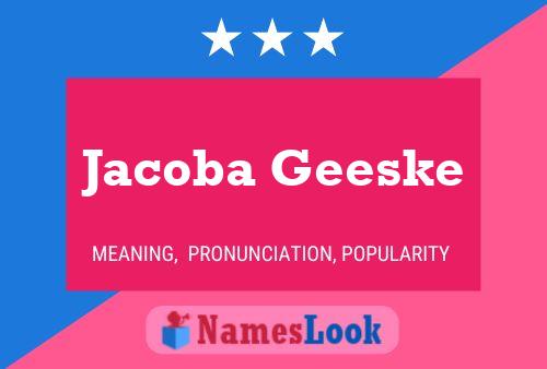 Jacoba Geeske Namensposter