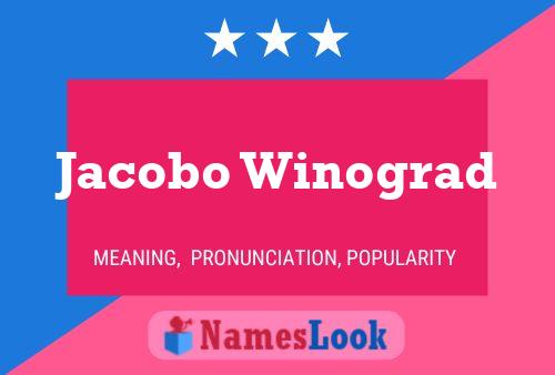 Jacobo Winograd Namensposter