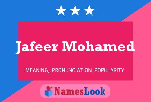 Jafeer Mohamed Namensposter