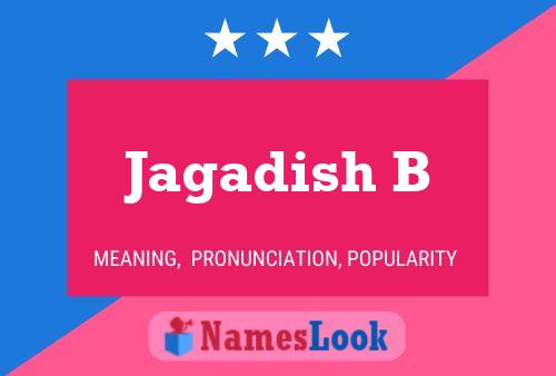 Jagadish B Namensposter