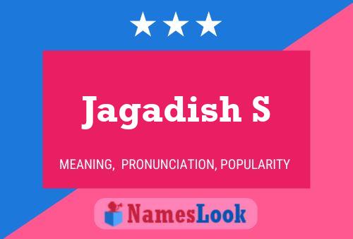 Jagadish S Namensposter