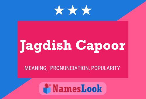 Jagdish Capoor Namensposter