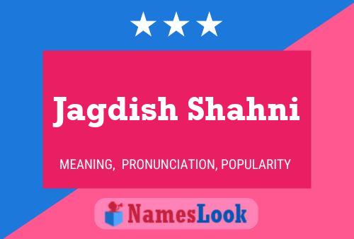 Jagdish Shahni Namensposter