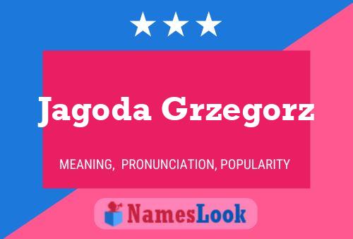 Jagoda Grzegorz Namensposter