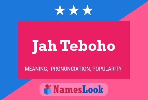 Jah Teboho Namensposter