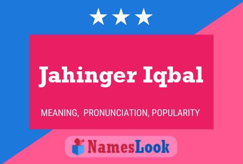 Jahinger Iqbal Namensposter