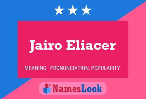 Jairo Eliacer Namensposter