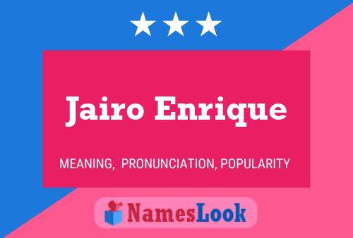 Jairo Enrique Namensposter