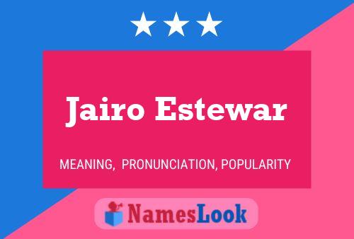 Jairo Estewar Namensposter