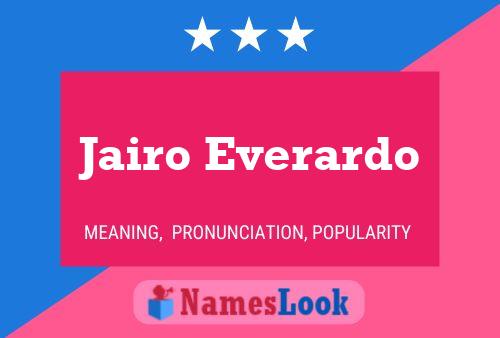 Jairo Everardo Namensposter