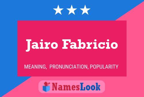 Jairo Fabricio Namensposter