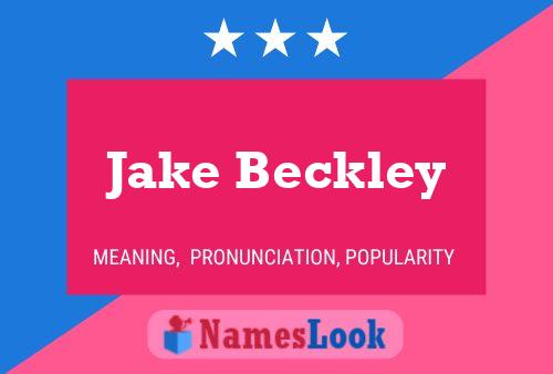 Jake Beckley Namensposter