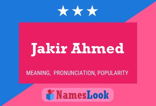 Jakir Ahmed Namensposter