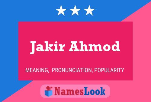 Jakir Ahmod Namensposter