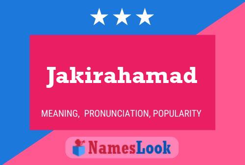 Jakirahamad Namensposter