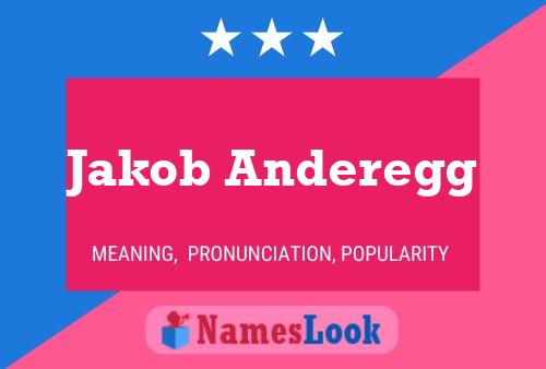 Jakob Anderegg Namensposter