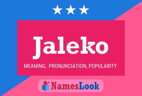 Jaleko Namensposter