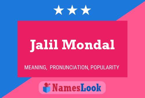 Jalil Mondal Namensposter