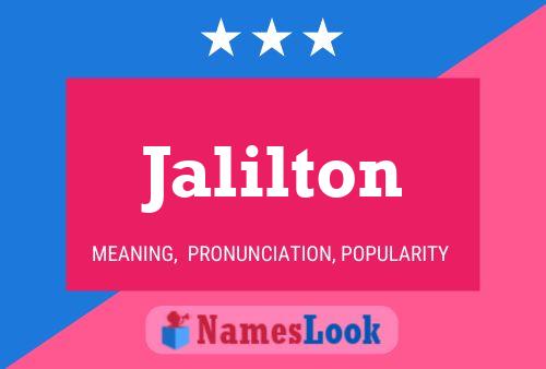 Jalilton Namensposter