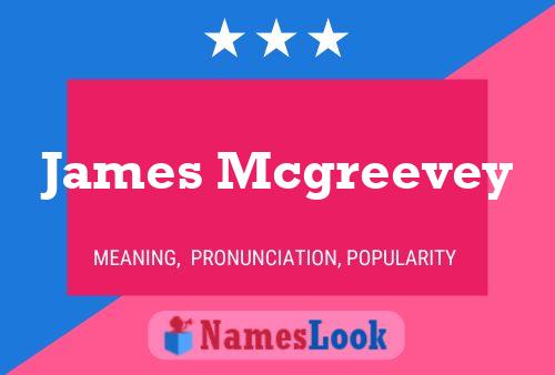 James Mcgreevey Namensposter