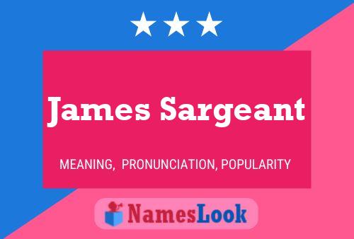 James Sargeant Namensposter