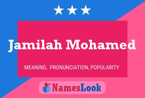 Jamilah Mohamed Namensposter