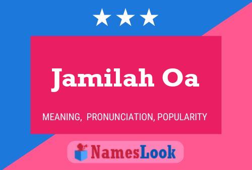 Jamilah Oa Namensposter