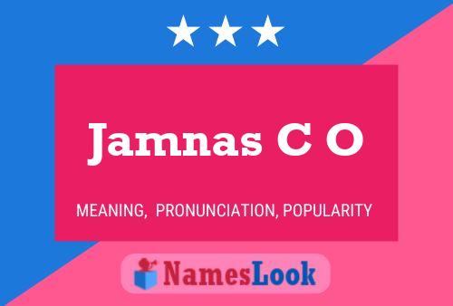 Jamnas C O Namensposter