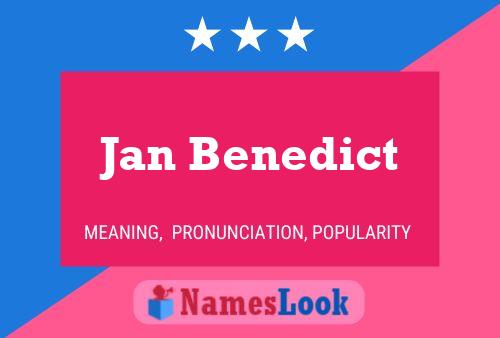 Jan Benedict Namensposter