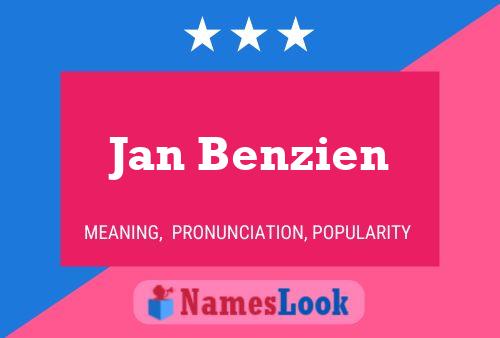 Jan Benzien Namensposter