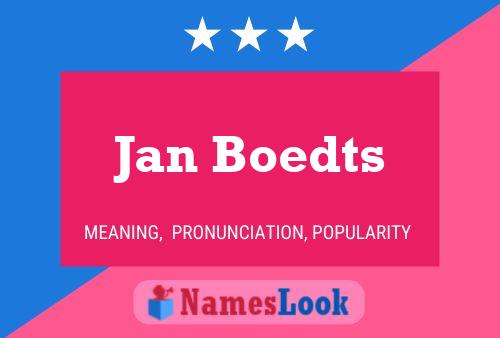 Jan Boedts Namensposter