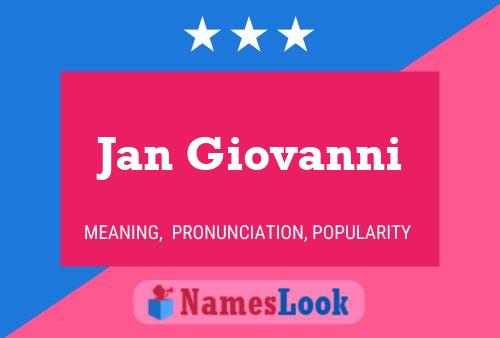 Jan Giovanni Namensposter