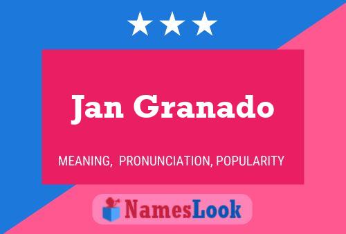 Jan Granado Namensposter