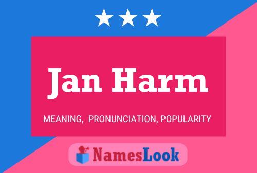 Jan Harm Namensposter