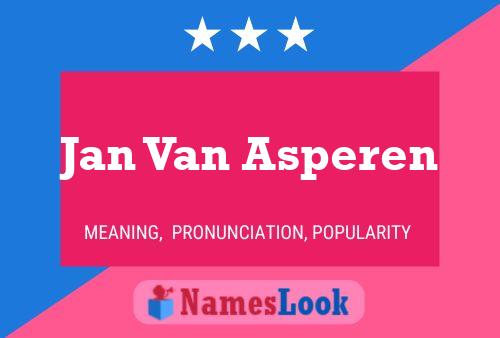 Jan Van Asperen Namensposter